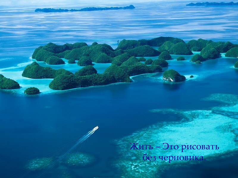 Жить – Это рисовать без черновика.